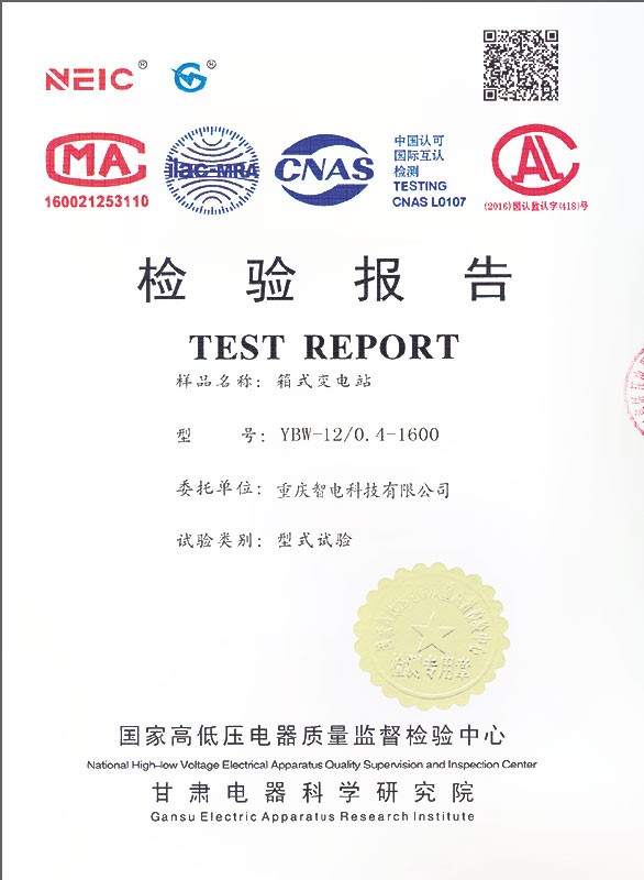 YBW-12/0.4-1600 Inspection Report